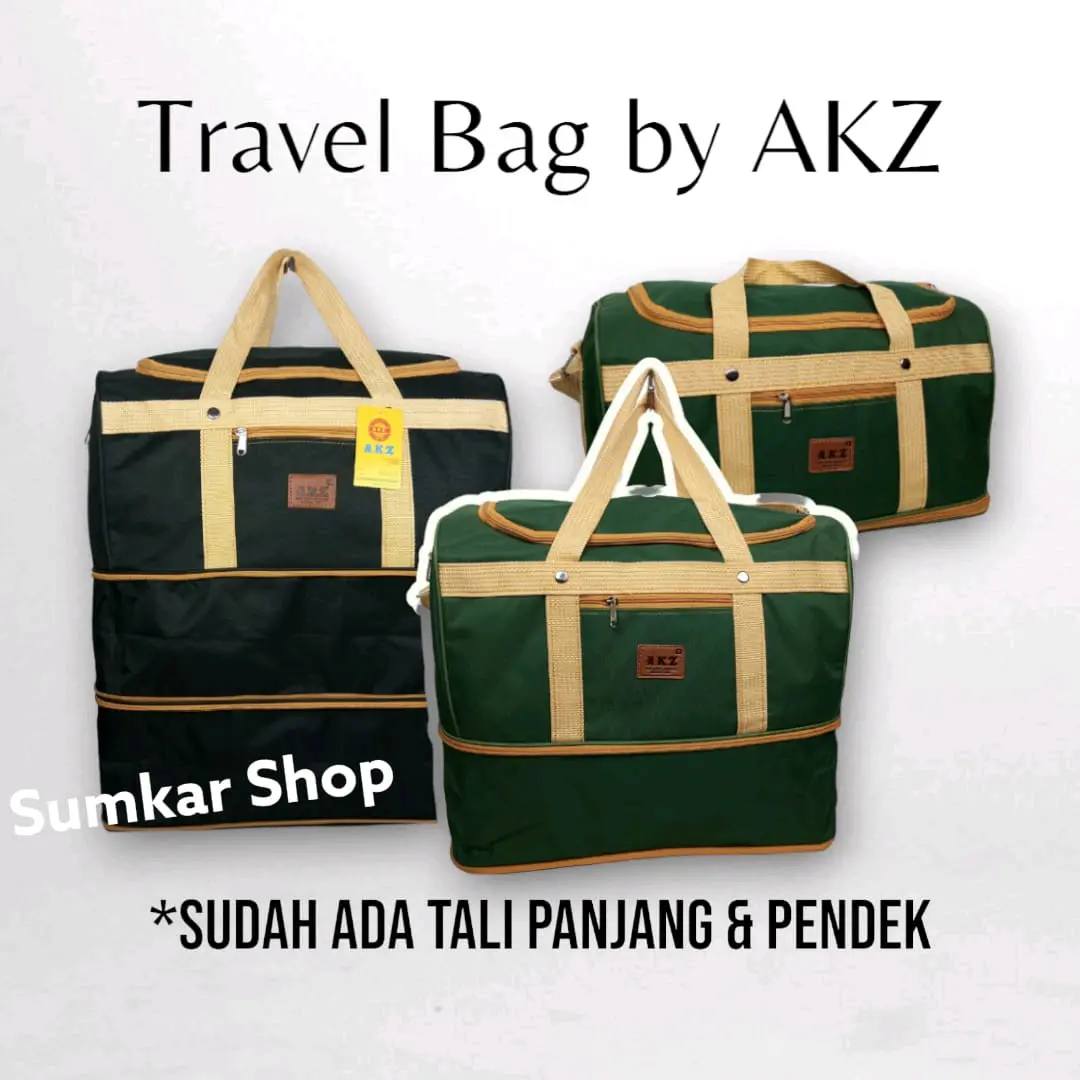 Tas pakaian AKZ / Tas Lipat Tingkat 2 & 3 / Travel Bag Jumbo / Tas Jinjing / Tas Mudik Jumbo Umroh Haji Wanita Pria