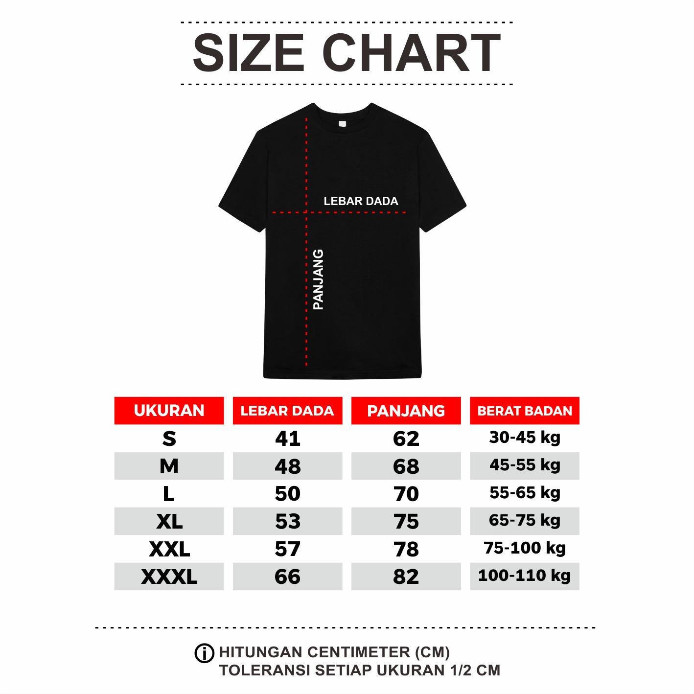 kaos PEJUANG KILOMETER kattun combed 24s) Sablon Tshirt