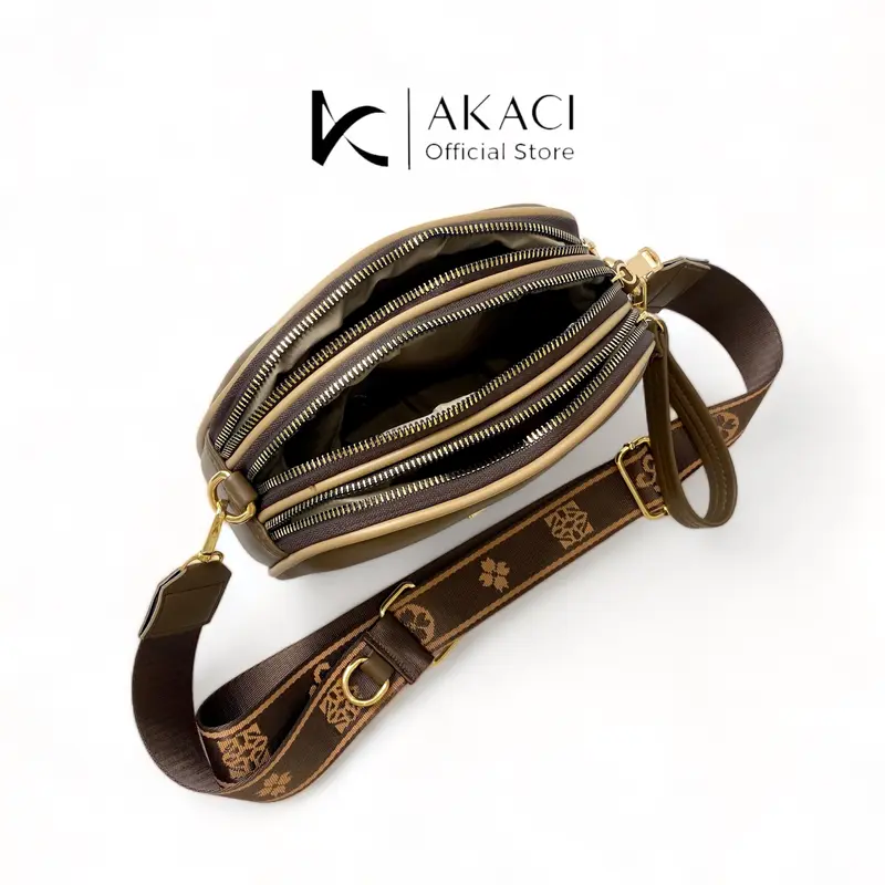 Akaci store | MARVEL Tas selempang bahu 09-8256 Bahan MS Halus 3 Ruang Tas wanita kekinian slingbag polos simpel mewah pesta ibu murah Terbaru Hitam kekinian 1