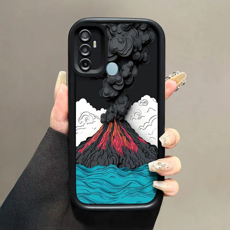 Casing Hp Untuk OPPO A53 2020 A33 2020 A53s A32 A11s Case Casing HP Kesing letusan gunung berapi Softcase cangkang pelindung silikon baru