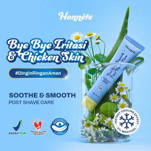 Honnete Soothe & Smooth Post Shave Care - Gel Pereda Iritasi Setelah Waxing & IPL 40g BPOM Registered Dermatologically Tested - 1SS