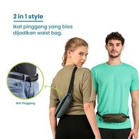 Gambar TORCH Dinero Belt Bag Multifungsi Tas Pinggang Travel Waterproof - Grey dari Torch Lembong Bdg Kota Bandung 2 Tokopedia