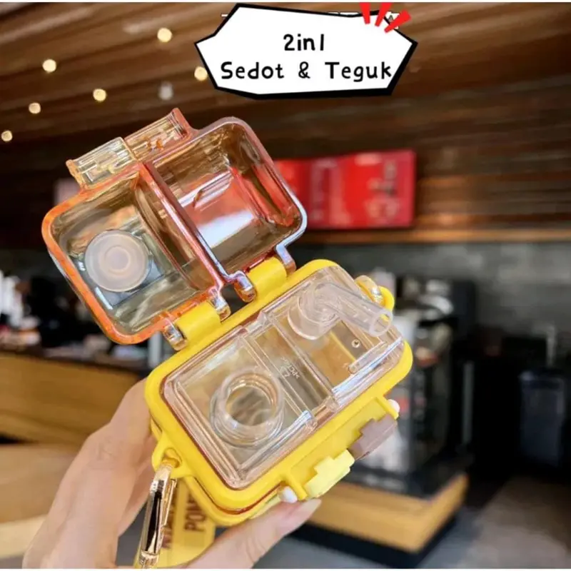 Botol Minum Anak 2in1 Sedot Teguk Melody Kuromi Cinnamoroll 580ML/2304 Plastik 3