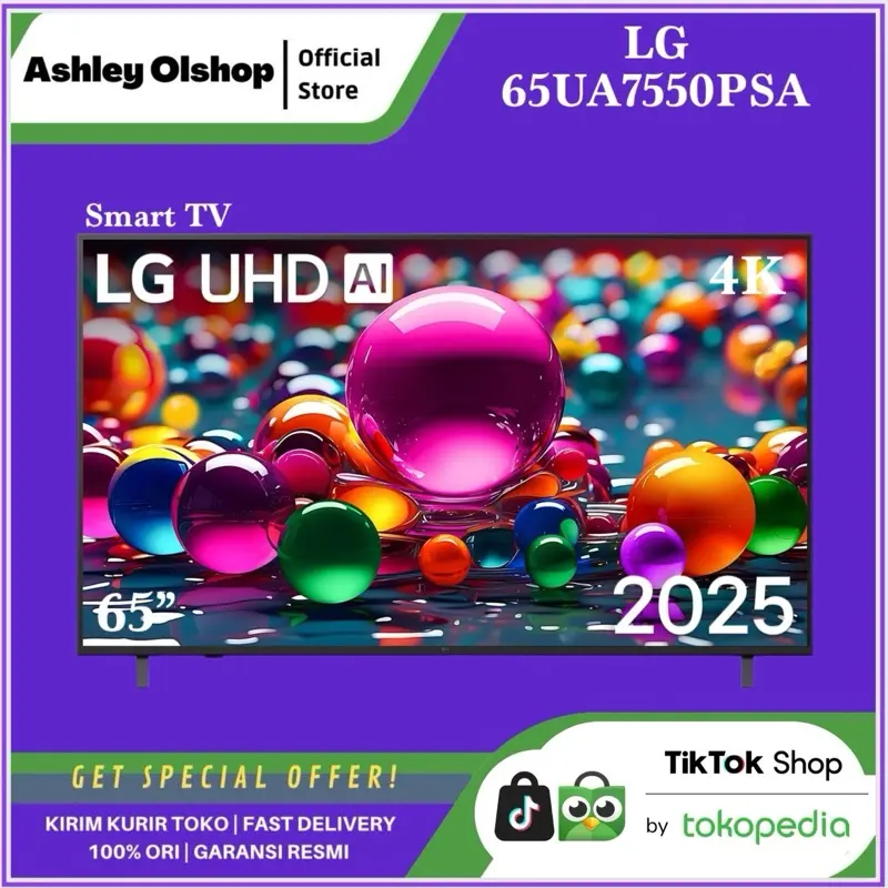 TV LG 65 Inch UA75 LG 65UA7550PSA 4K UHD Smart TV LG 65UA7550 UHD AI UA75 65”