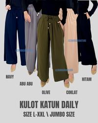 Gambar Celana Panjang Katun Ria LEZAHRASIGNATURE Wide Leg Pants size L-XXL Adem Polos Big Size fit to 95 Kg - Hitam, L dari LEZAHRASIGNATURE Kota Bandung 3 Tokopedia