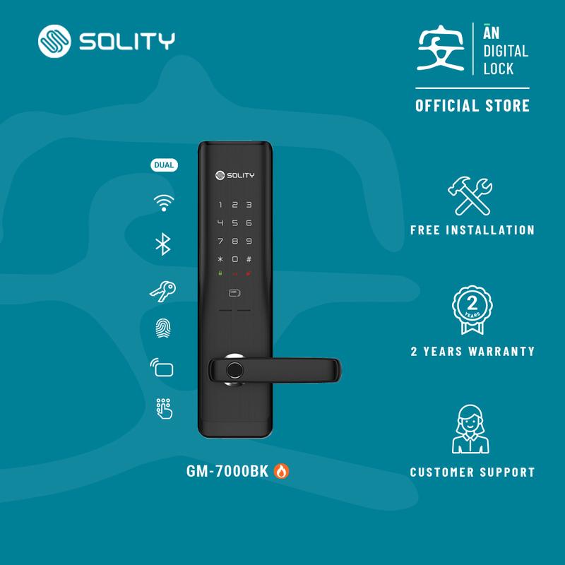 SOLITY GM-7000BK Digital Door Lock | AN Digital Lock - TikTok Shop ...