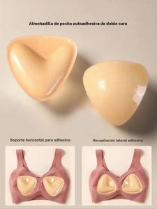 Almohadillas de sujetador push-up autoadhesivas de doble cara, protectores interiores de sujetador reutilizables y resistentes al agua para mujeres, inserciones de bikini gruesas e invisibles para trajes de baño