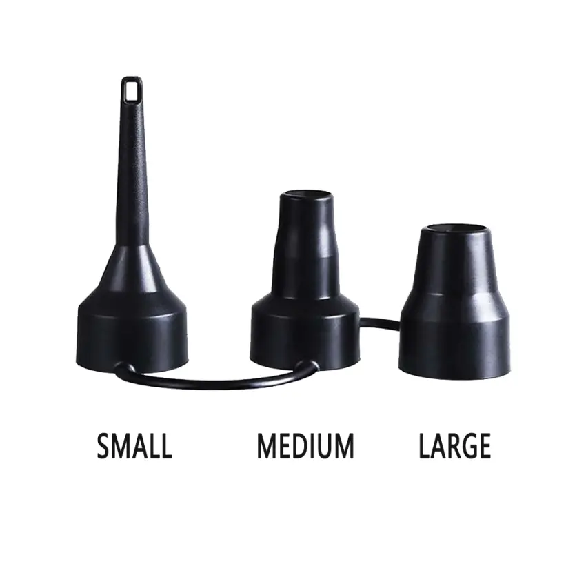 2 Sets Nozzle Pump 3 Sizes Nozzle Head Air Inflator Adaptor Replacement Nozzles Black