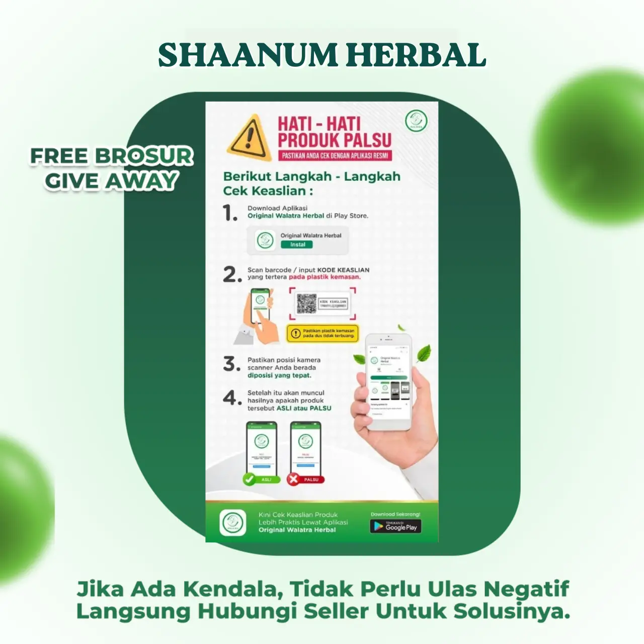 Brosur Keaslian dan Brosur Give Away - KURMAQU GMJ