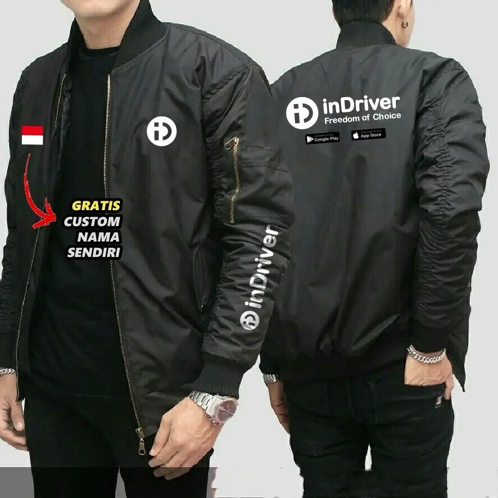 JAKET BOMBER INDRIVER TERBARU TERKEREN DAN TERMURAH