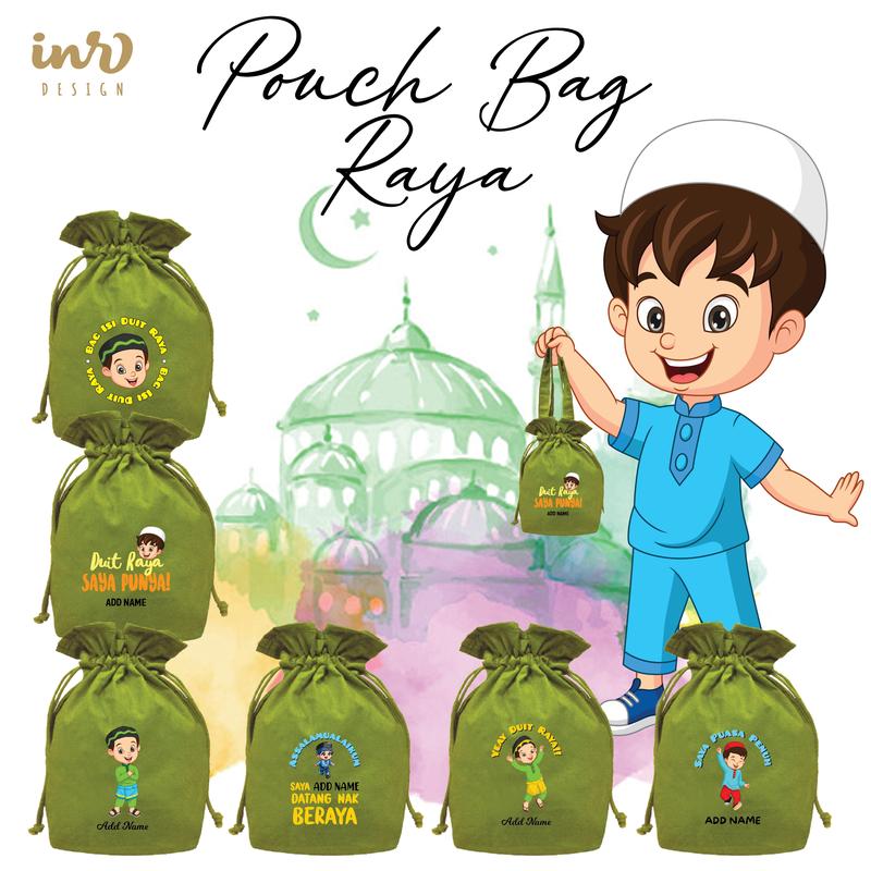 Pouch Bag Raya GREEN | Beg Duit Raya Kids | Uncang Duit Raya - TikTok ...
