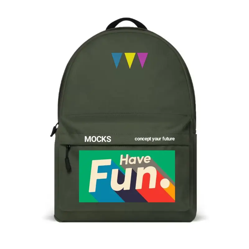 MOCKS Have Fun Tas Pria Ransel Sekolah Bags Laptop Backpack 3