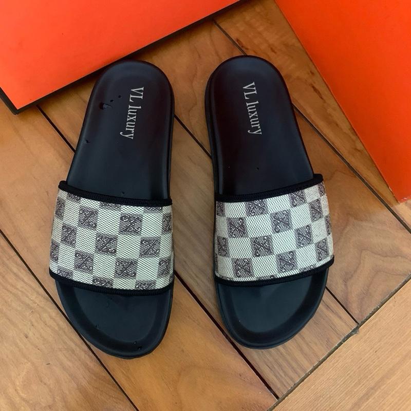  Dép Da Xít Tăng Chiều Cao 3,5cm Đã Khâu Quai Và Đế DéP Nam Slipper Đế Bằng Nhung Chất Liệu Cao Su Chống Trơn Trượt Phong Cách Sang Trọng 