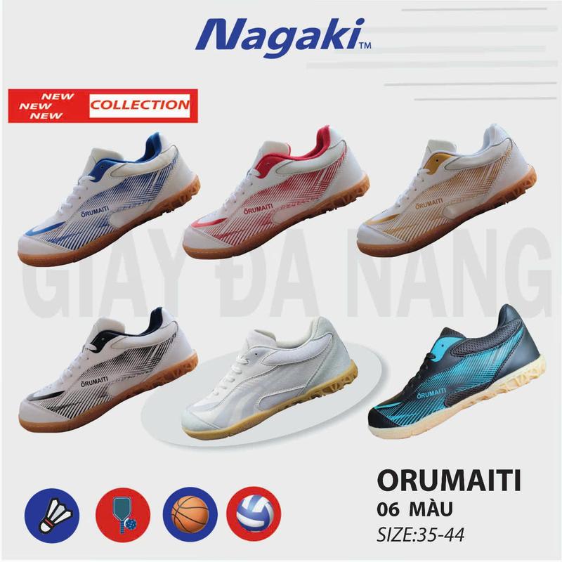    tặng bó gối  Giày Nagaki Orumaiti- đế đa năng chơi pickleball bóng chuyền  cầu lông- cày sân bê tông 