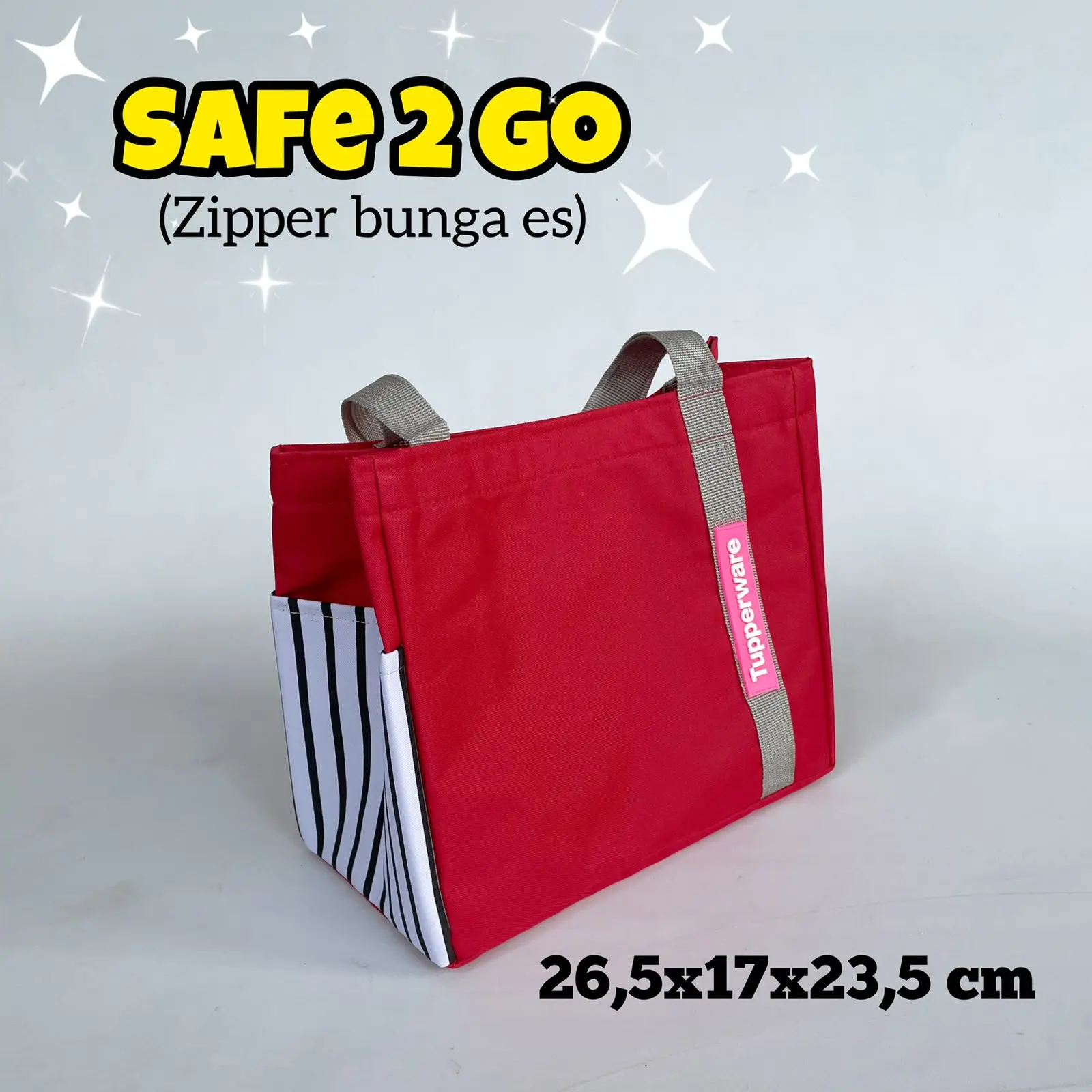 Tupperware Safe 2 Go Tas Jinjing Polos Wanita D300 Tahan Lama