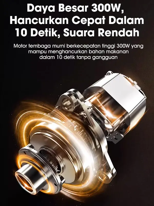 (BISA COD) Samono Food Chopper 2 in 1 kapasitas 2,2L dan 300ml Multifungsi 300 Watt Pengggiling Daging Penghalus Makanan (SW-CD300) Stainless Wadah Mesin Pengaduk Pisau 5