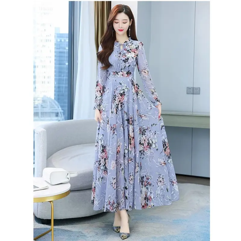 Mikka Floral Maxi Dress Wanita Import TM 97710 7