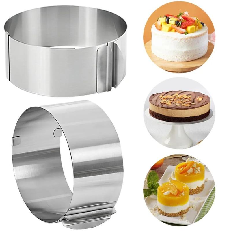 New 6 to 12 Inch Cake Ring Round Adjustable Cake Mousse Moul - TikTok ...