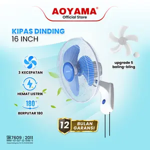 (COD) KIPAS DINDING 16” inch | Wall Fan 16 AOYAMA KIPAS DINDING 16 INCH MIX TALI 2 DAN TALI 1 AOYAMA