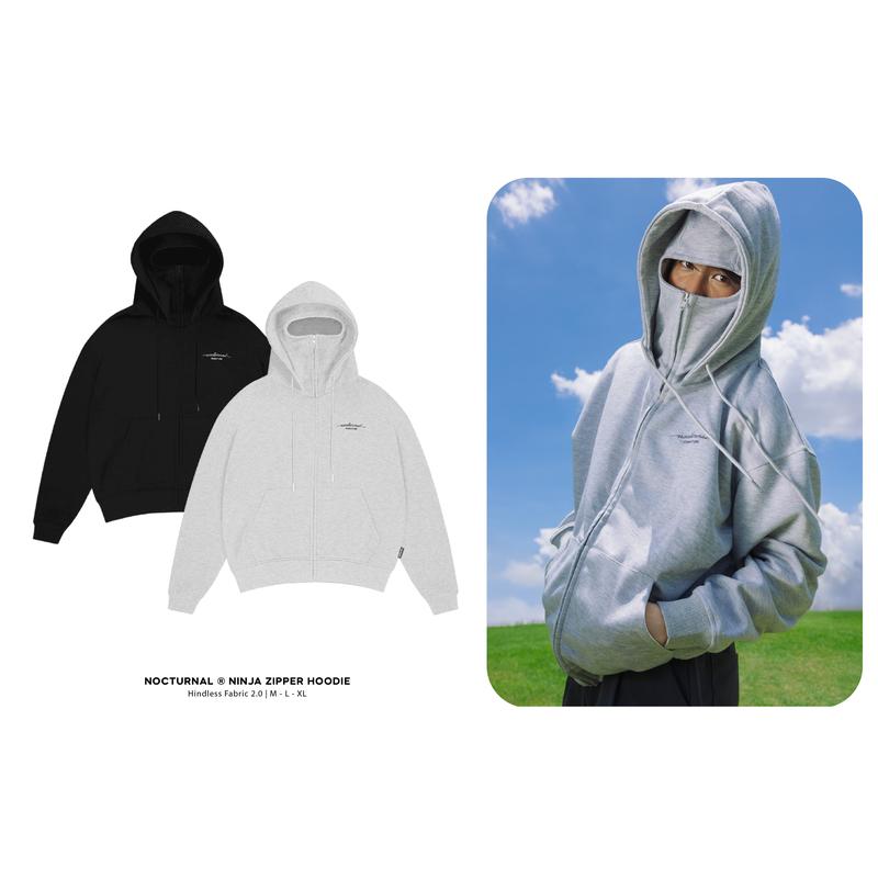Áo khoác kéo Chống Nắng Ninja Zipper Hoodie NOCTURNAL Vải 2 Da Cực Tốt Hindless Fabric 2.0 Unisex Localbrand
