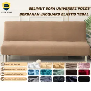[Tanpa pegangan cover sofa bed] Kain tenun bermotif yang dapat dicuci dengan mesin, sarung sofa tempat tidur elastis dengan lapisan pelindung anti debu cover sofa bed