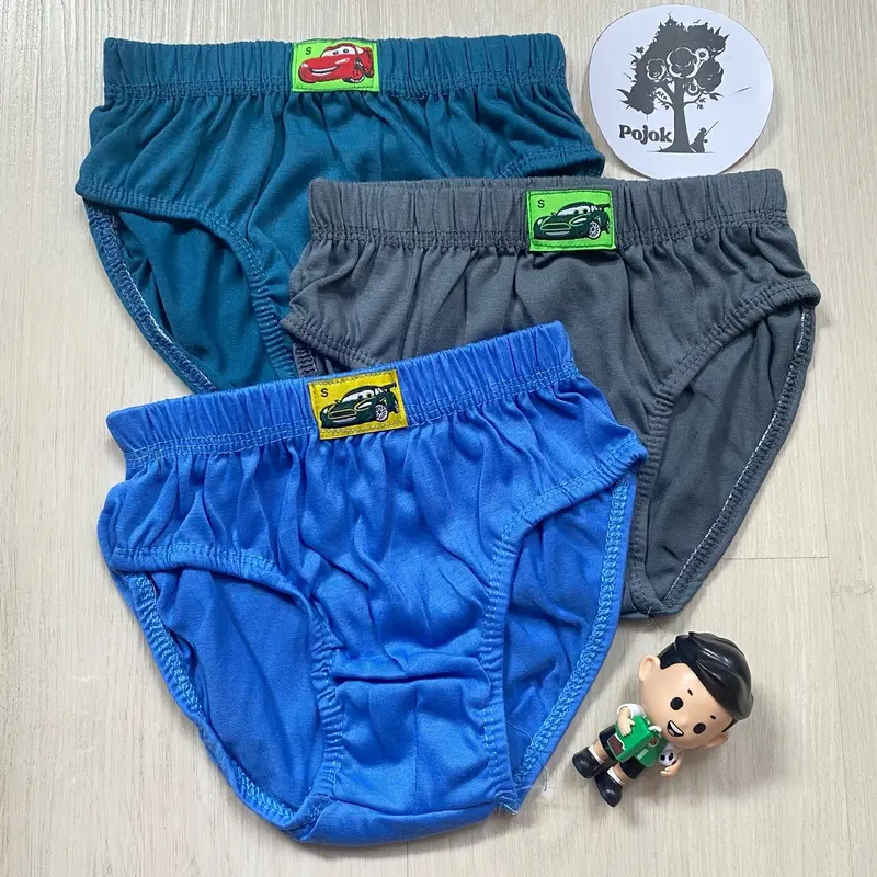 (6pc) CD anak laki-laki logo CAR // Celana dalam anak laki2 model polos bahan katun halus kualitas premium 1