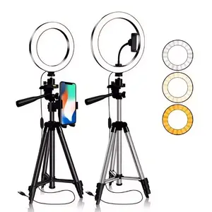 TRIPOD DK-1126 / DK-1226 Make Up Vlog + Ring 26cm free Sarung Tripod murah light Ringlight Led