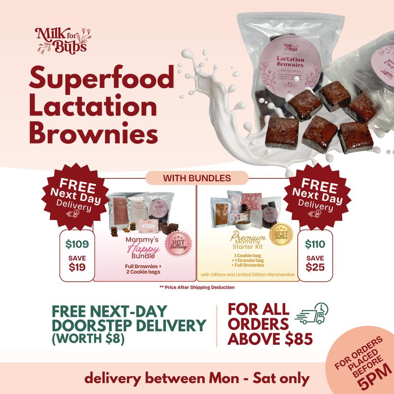 Product Introduction of [Milkforbubs] Halal Fresh Baked Lactation Superfood Brownies Pregnant Nursing Breastfeeding Milk Supply 0