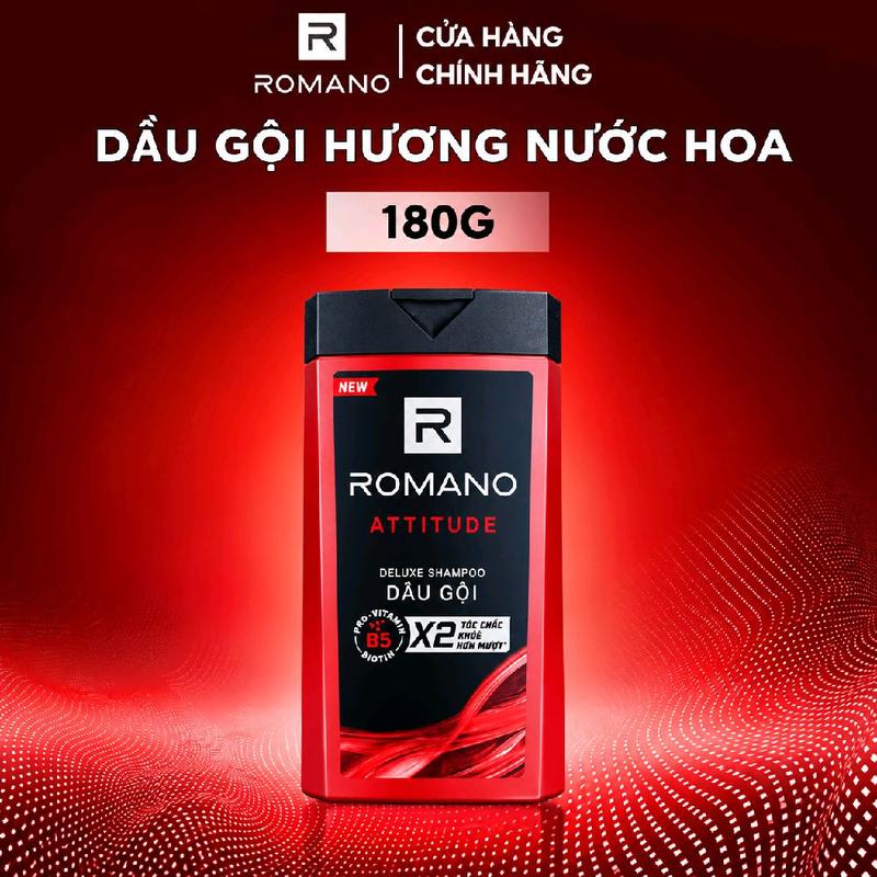 Dầu Gội Romano 180g X2 Tóc Chắc Khoẻ, Dày Mượt Dành Cho Nam Giới