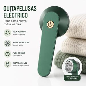 Rasuradora eléctrica de mano para quitar bolitas de la ropa, modelo recargable y portátil, perfecta para el cuidado de prendas en casa, elimina pelusas de forma rápida y segura, diseño ergonómico, práctica para todo tipo de tejidos y prendas de vestir dia