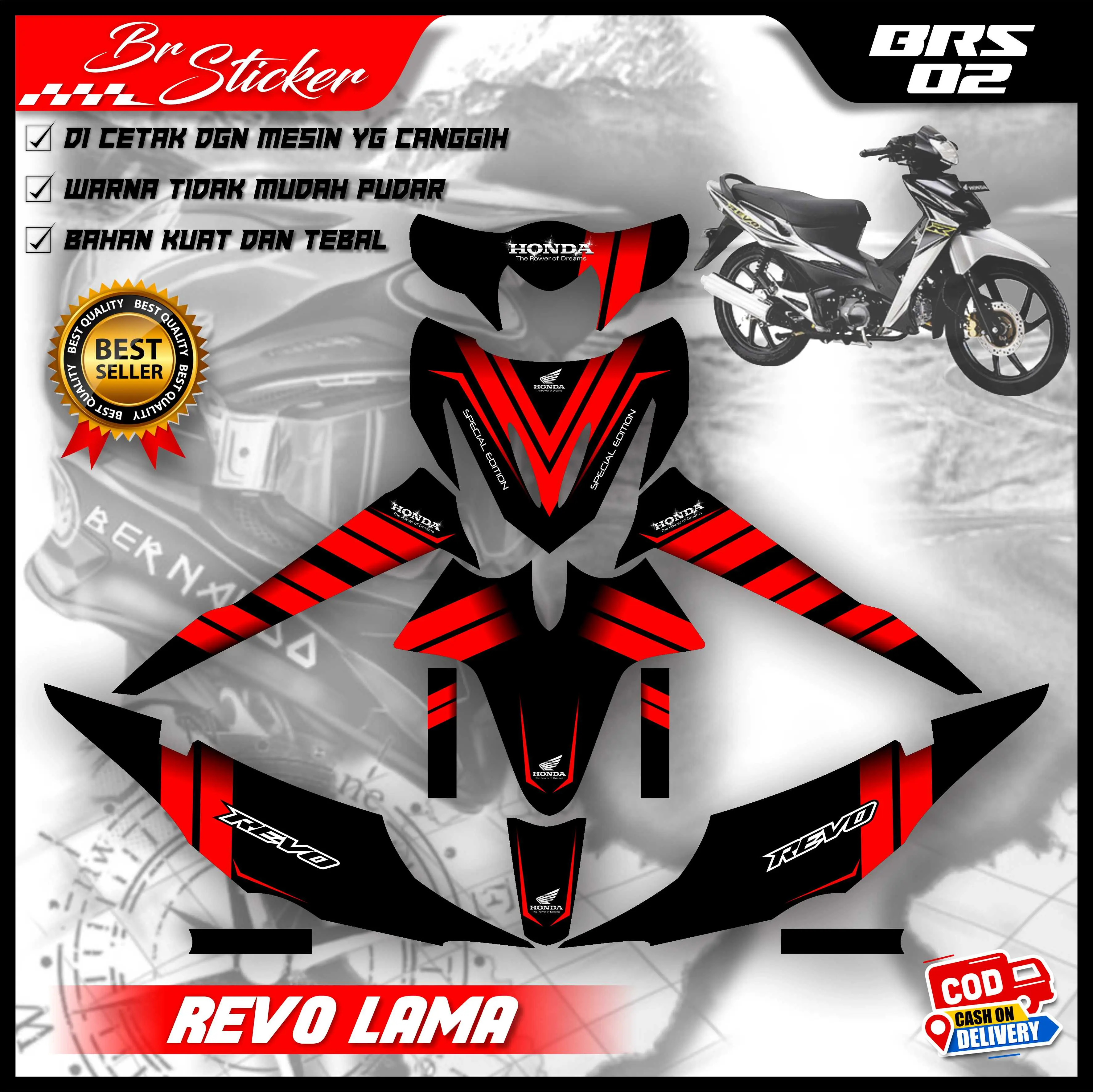 Stiker Decal Full Body Honda Revo lama BRS.02 - Decal Motorcycle