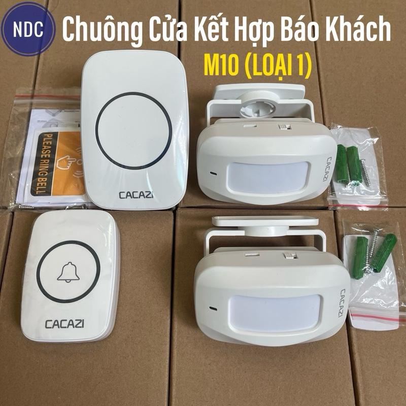 HCM Chuông Báo Khách M10 LOẠI 1 Kết Hợp Báo Trộm Hồng Ngoại Không Dây 52 Kiểu Nhạc