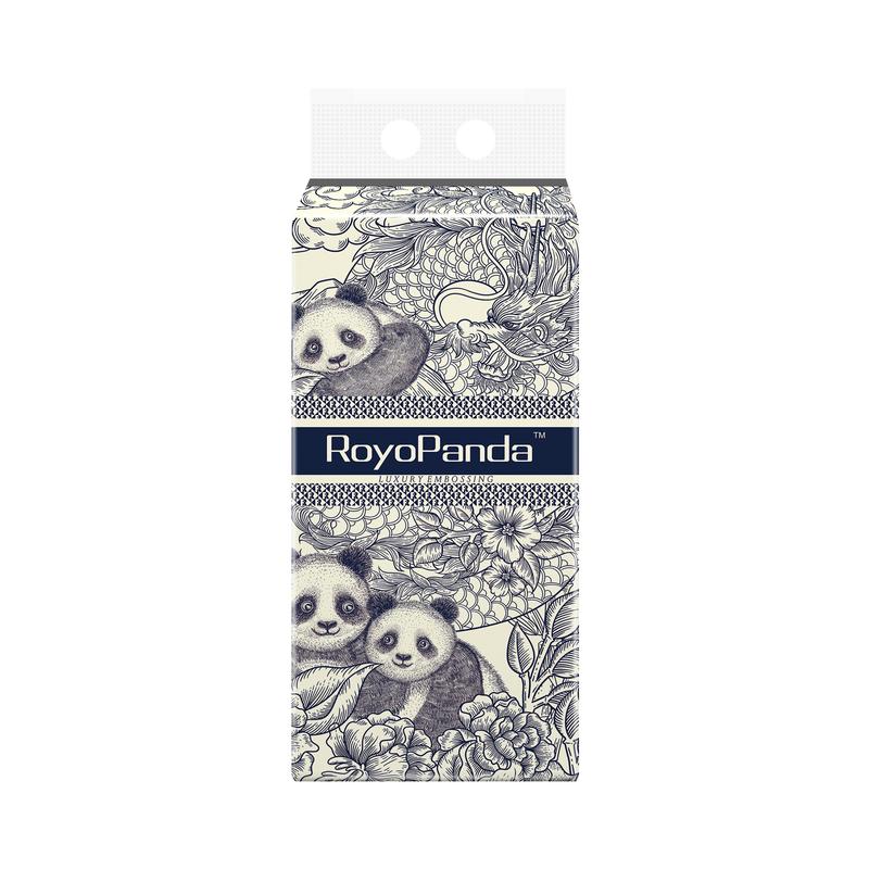 [5 PCS]ROYO PANDA Tissue Hanging Tissue Soft Deluxe Tissue Facial Tissue Cheerful Tissue Comfortable Tissue Hanging Tisu 5000 Sheets 4 Lapis, 5 Pek 140*170mm, 1000 Helaian 1