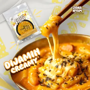 ZonaNyam - Tteokbokki Keju - Toppoki Rose Keju Cheese - Topokki Rose Keju Cheese - Gochujang Makanan Instant - Food