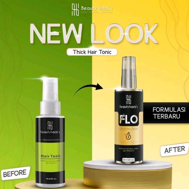 ( ASLI )!!! FLO Penumbuh Rambut Botak I Merangsang Pertumbuhan Rambut I FLO Hair Tonic 60ml Minyak Rontom Vitamin Perawatan Ketombe Rontok Shampoo 4