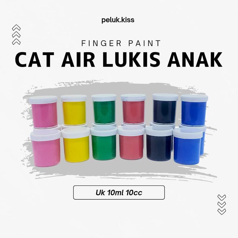 Cat Air Lukis Anak 10ml Finger Paint Non Toxic Water Colour Paint 10cc Kanvas / Gypsum / Styrofoam 0