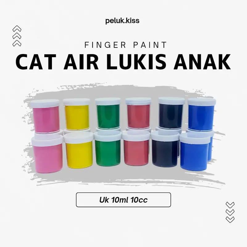 Cat Air Lukis Anak 10ml Finger Paint Non Toxic Water Colour Paint 10cc Kanvas / Gypsum / Styrofoam 0