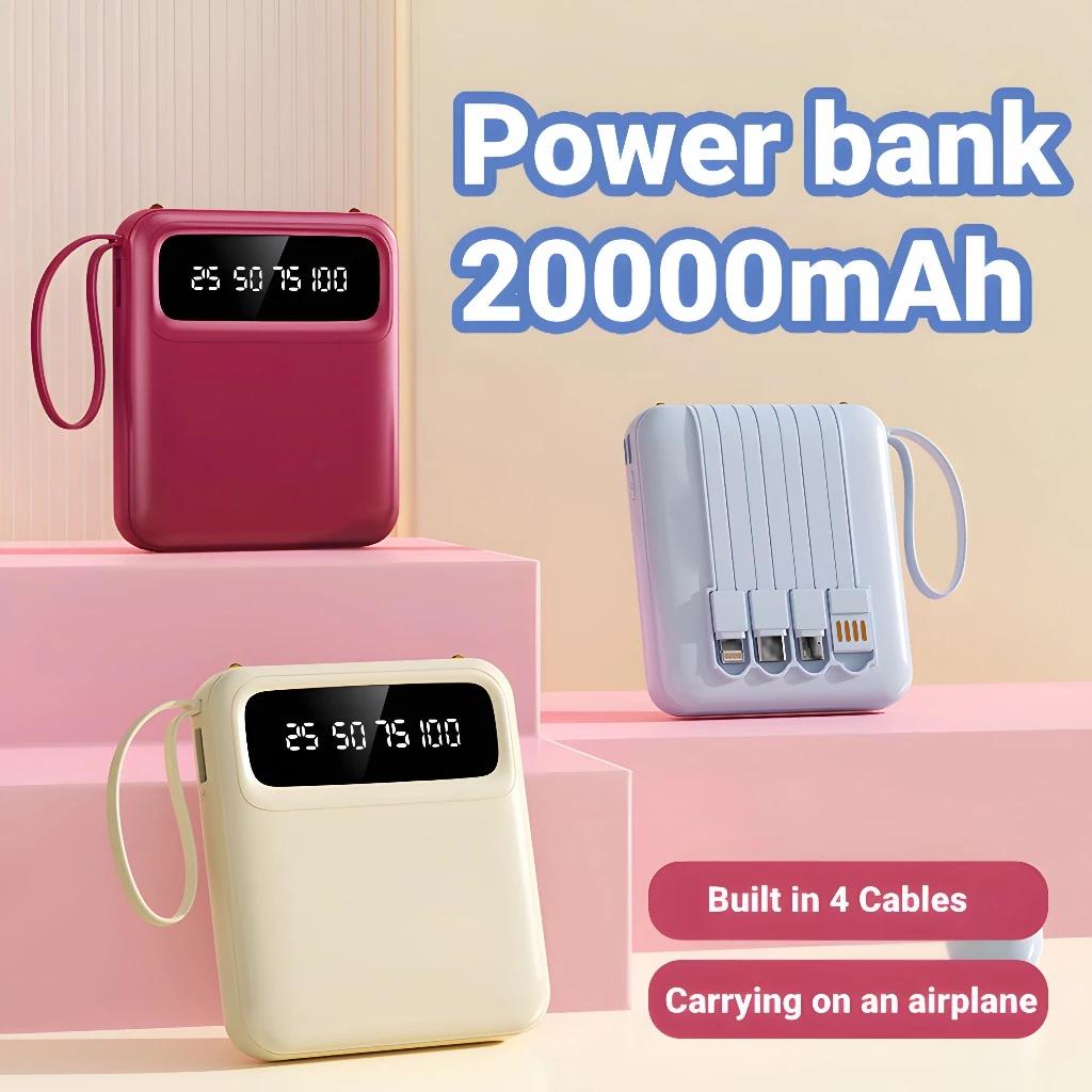 Powerbank Dual USB Flashlight 30000mAh Kapasitas Besar Kompatibel iOS/Android Portabel untuk Perjalanan dan Aktivitas Luar Ruangan
