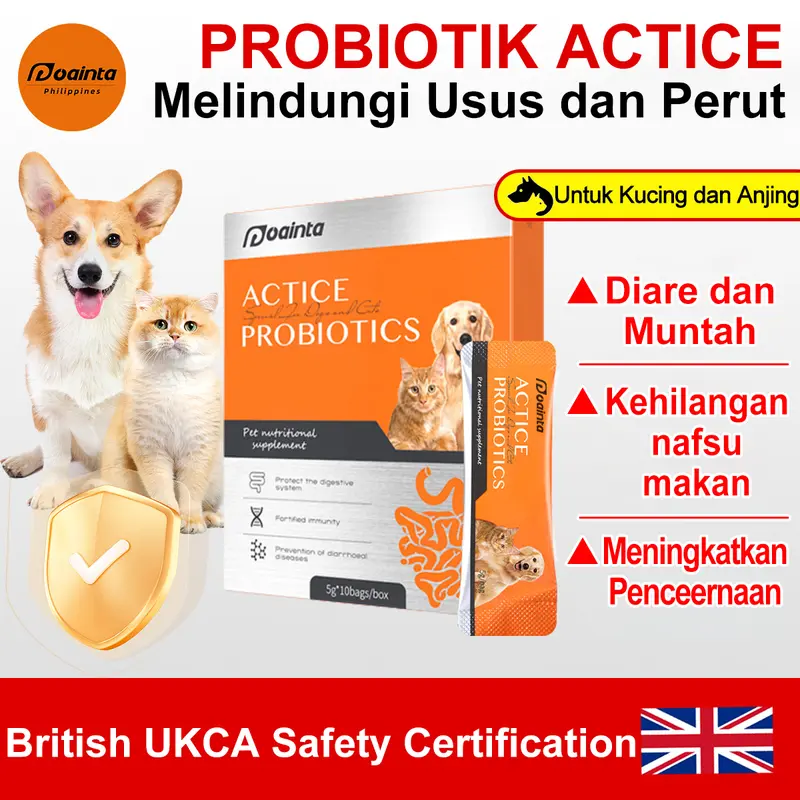 PUAINTA Probiotik Anjing Dan Kucing Atasi Diare Muntah Dan Gangguan Pencernaan Menjaga Kesehatan Usus Anabul suplemen pencernaan hewan 1 Box/10 Strip 0