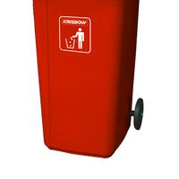 Gambar AZKO Krisbow Tempat Sampah Tutup Angkat Plastik Dengan Roda 240 Liter - Merah Trash Can Waste Bin Tong Sampah Keranjang Sampah Dustbin dari AZKO ID Kota Administrasi Jakarta Selatan 3 Tokopedia
