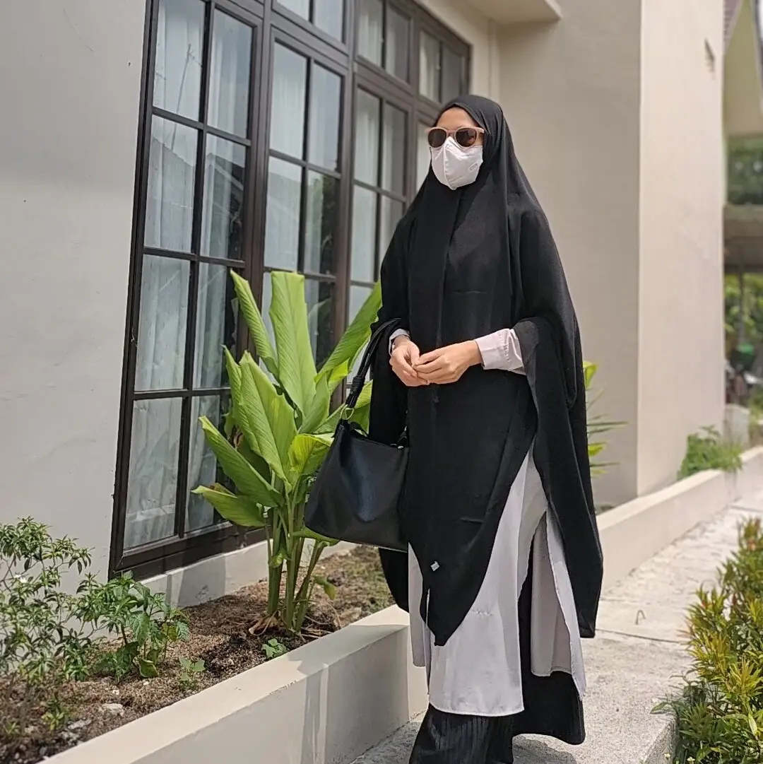 khimar jetblack ramada cutting v lancip by mahzhuuzh