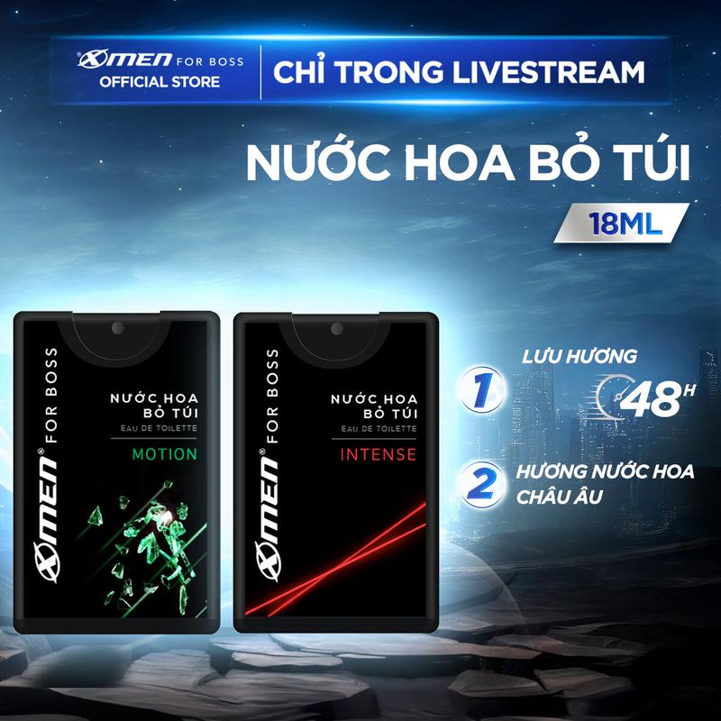 Nước hoa bỏ túi Xmen for Boss 18ml hương Intense / Motion