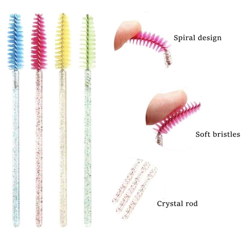 Mascara Wand isi 50 pcs spoolie brush alis maskara sekali pakai Eyelash 5