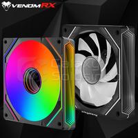 Gambar VenomRX Tetragon 02 120mm ARGB Sync Reverse Fan Case - Black / White - black  dari GASOL DINOYO MALANG Kota Malang 5 Tokopedia