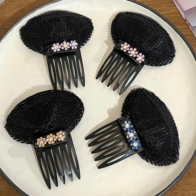 Product Introduction of Girls and Girls Fluffy Sponge Mat Hair Styling Sponge Mat Forehead Clip Princess Rhinestone Flower 6