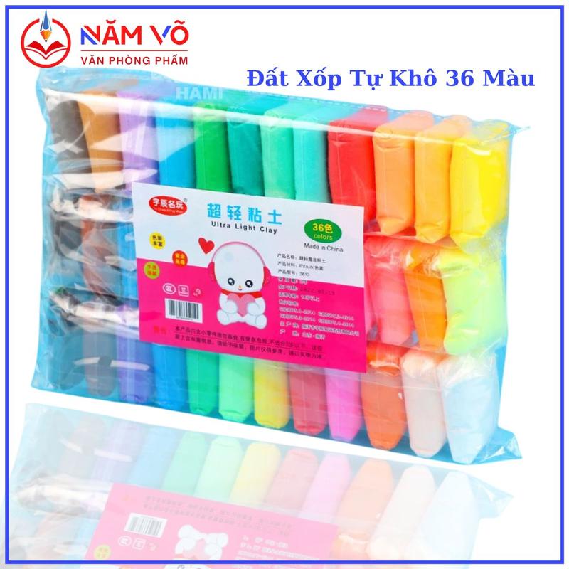  LỐC 36 Bịch ĐỦ MÀU Đất Sét Nhật   Xốp Nhật   Đất Nặn   Sét Siêu Nhẹ   Xốp Tự Khô   Đất Xốp Siêu Nhẹ An Toàn Tạo Hình Cho Bé 