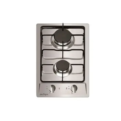 Aerogaz 30cm Stainless Steel Hob with 2 Burner AZ-262SF