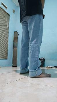 Product Review of Gizmo - Celana Jeans Reguler Bioblitz pria loose fit jumbo big keren Denim Nyaman from z**n 3