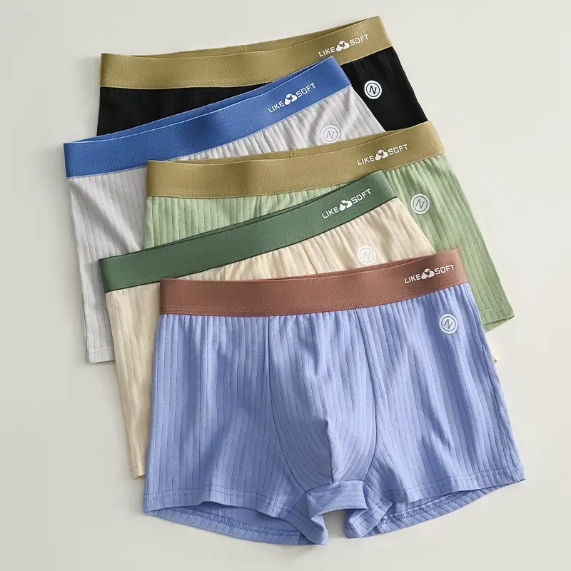 PAKET 5 PCS Celana Dalam Pria Boxer Like Soft Warna Two Tones Poliester Spandek CDP206