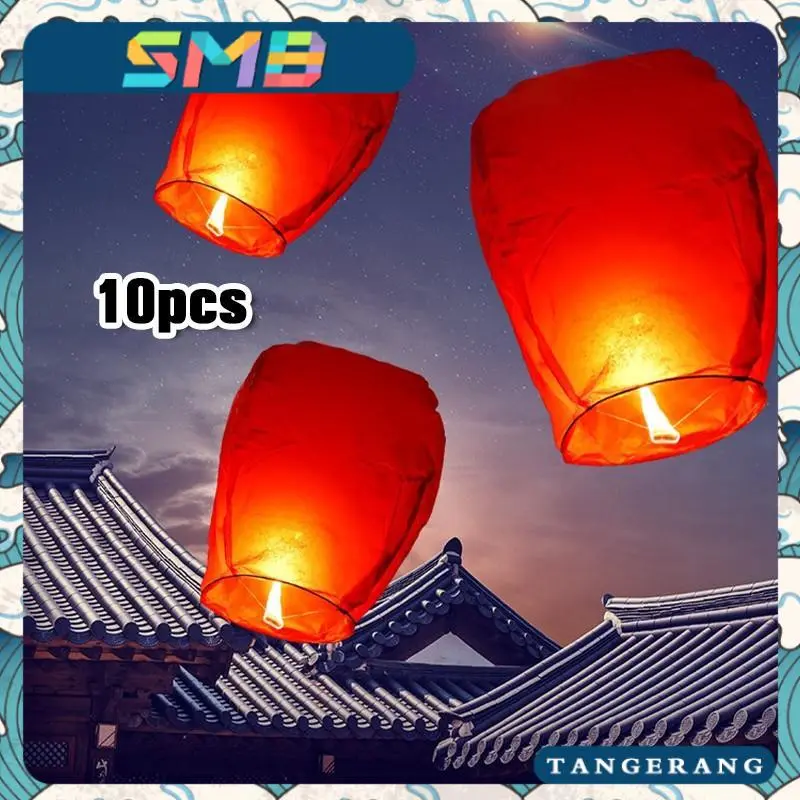 10 Pcs Lampion Terbang Pengerjaan Yang Teliti 82*45*32 Cm Untuk Berdoalah Untuk Teman Dan Keluarga
